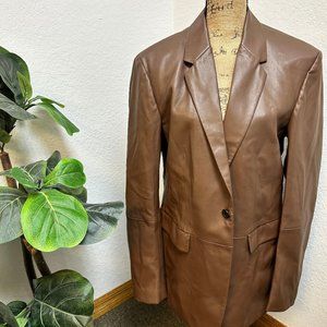 Leather Optic Blazer Jacket
